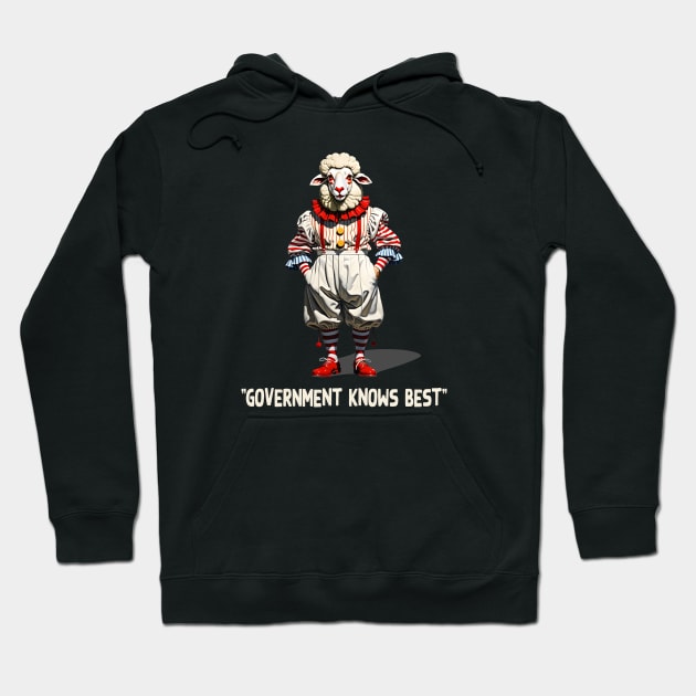 "Government Knows Best" Sheeple Clown Hoodie by SunGraphicsLab